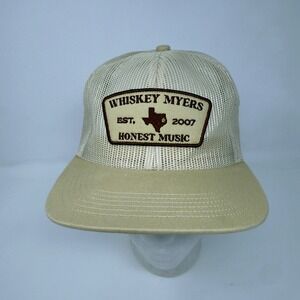 Whiskey Myers Honest Music Texas Est 2007 Mesh Trucker Hat Tan Snapback Cap OSFM